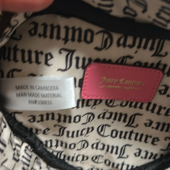 Juicy Couture Love Never Dies Heart Mini Tote Crossbody Brown Pink - Picture 7 of 8